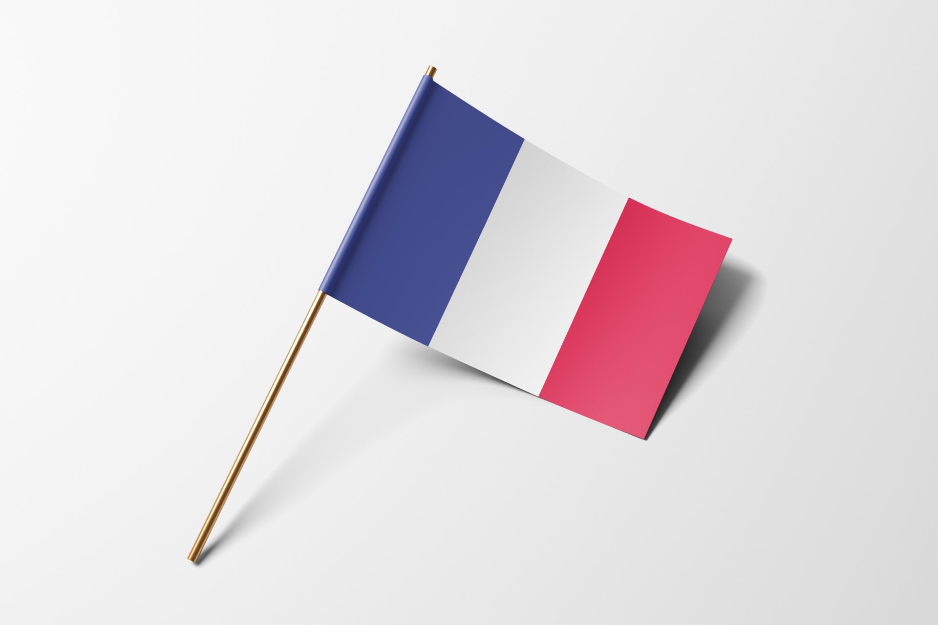 White background and a french flag